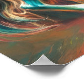 パステル回転木馬ホースメリーゴーラウンド ポスター (角)