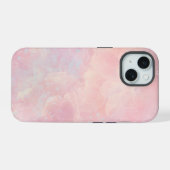 パステル大理石インク背景 iPhone 15ケース (裏面横)