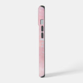 パステル大理石インク背景 iPhone 15ケース (左側面)