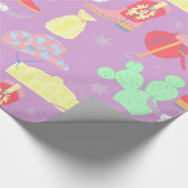 パステル女性のカーボーイワイルドウエストサロン ラッピングペーパー (角)