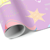 パステル女性のカーボーイワイルドウエストサロン ラッピングペーパー (ロールコーナー)