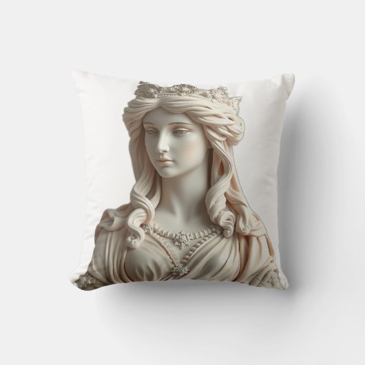 パステル女神の像のアートワーク クッション (正面)