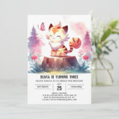 パステル威厳のあるタイガー誕生日 招待状 (スタンド正面)