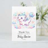 パステル威厳のあるドラゴンベビーシャワー サンキューカード (スタンド正面)