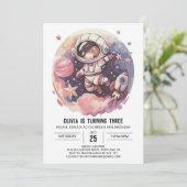 パステル宇宙オデュッセイアソット誕生日 招待状 (スタンド正面)