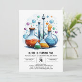 パステル実験発見科学者誕生日 招待状 (スタンド正面)