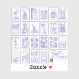 パステル専攻のゴシックパープルのアルカナステッカーシート シール