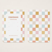 パステル市松模様にアイヤリングディスプレイカード (正面&裏面)