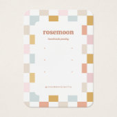 パステル市松模様にアイヤリングディスプレイカード (正面)