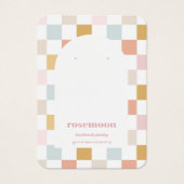 パステル市松模様にアイヤリングディスプレイカード (正面)