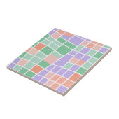 パステル市松模様にコテモダンガコレ春ホーム タイル (側面)