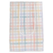 パステル市松模様にバッグ ミディアムペーパーバッグ (裏面)