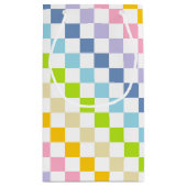 パステル市松模様にレインボー スモールペーパーバッグ (裏面)