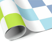 パステル市松模様にレインボー ラッピングペーパー (ロールコーナー)