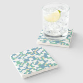 パステル市松模様に春コテージコーレホームズ ストーンコースター (横)