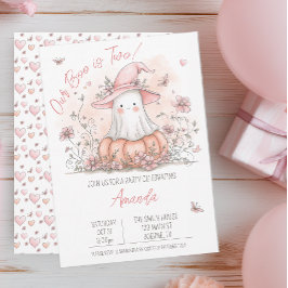 パステル幽霊ハロウィーン誕生日 招待状