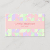 パステル幾何学パターン 名刺 (正面)