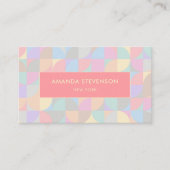パステル幾何学パターン 名刺 (正面)