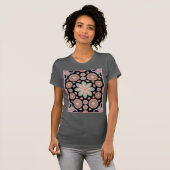 パステル幾何学マンダラフラワー Tシャツ (正面フル)