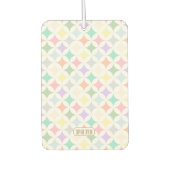 パステル幾何学円とダイヤモンドパターン カーエアーフレッシュナー (正面)