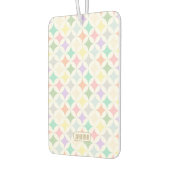 パステル幾何学円とダイヤモンドパターン カーエアーフレッシュナー (左)