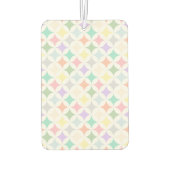 パステル幾何学円とダイヤモンドパターン カーエアーフレッシュナー (裏面)