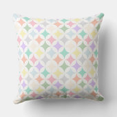 パステル幾何学円とダイヤモンドパターン クッション (裏面)