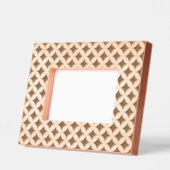 パステル幾何学円とダイヤモンドパターン レーザー彫刻フレーム (左)