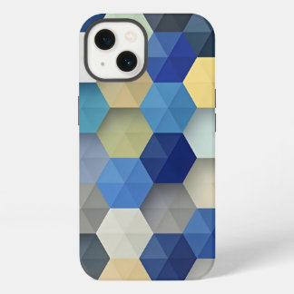 パステル幾何学柄 iPhone 13 光沢ハードケース 13ケース