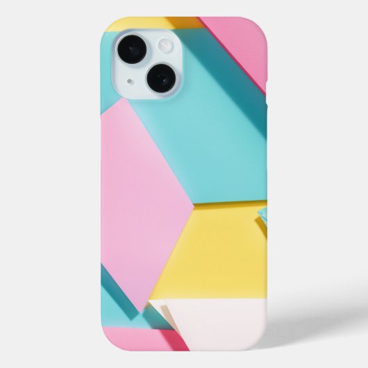 パステル幾何学模様のスマホケース Case-Mate iPhoneケース (裏面)
