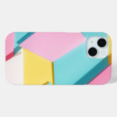 パステル幾何学模様のスマホケース Case-Mate iPhoneケース (裏面 (横))