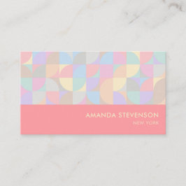 パステル幾何学模様の名刺 名刺