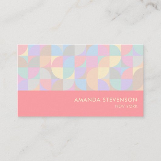 パステル幾何学模様の名刺 名刺 (正面)