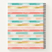 パステル幾何学的シームレスパターンモノグラム ノートブック (裏面)