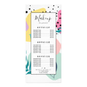 パステル幾何学的形状の熱帯葉パターン ラックカード (裏面)