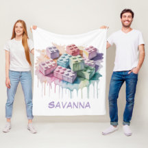 パステル建物ブロックスプラッシュガールバースデーパーティー