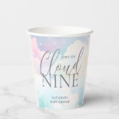 パステル彼女は雲の上にある9赤ちゃんシャワー 紙コップ (裏面)