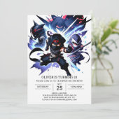 パステル忍者サプライズ誕生日 招待状 (スタンド正面)