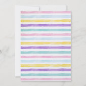 パステル恐竜誕生日ディノガールスリーティーレックスパーティー 招待状 (裏面)