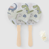 パステル恐竜 ハンドファン (正面&裏面)