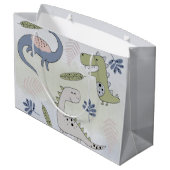 パステル恐竜 ラージペーパーバッグ (裏面アングル)