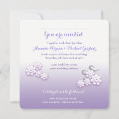 パステル愛の鳥のパーソナライズされた結婚式の招待 招待状 (裏面)