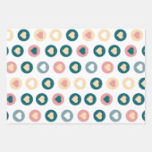 パステル愛情のあるハートセット3 ラッピングペーパーシート (正面3)