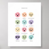 パステル感覚グラフプリント ポスター (正面)