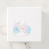 パステル感謝していウォーターの色/名前/日付結婚のハート フェイバータグ (インサイチュ)