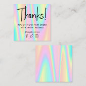 パステル感謝していグラデーション スクエア名刺 (正面/裏面)