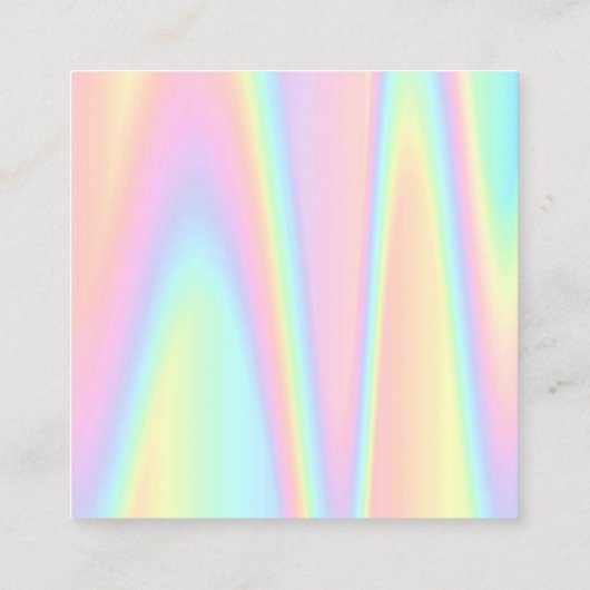 パステル感謝していグラデーション スクエア名刺 (裏面)