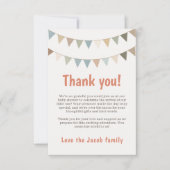 パステル感謝していバンティンの赤ちゃん サンキューカード (正面)