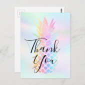 パステル感謝していパイナップルの書 ポストカード (正面/裏面)