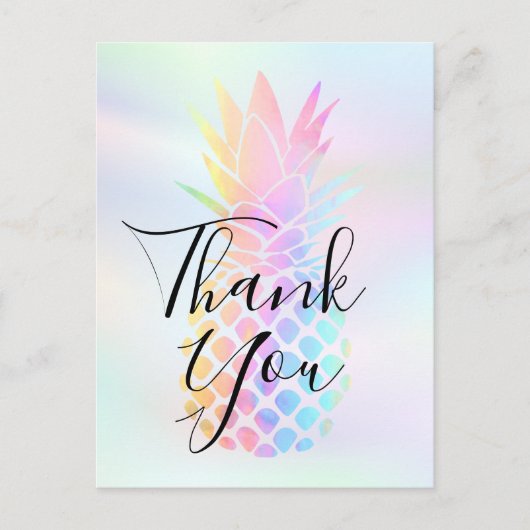 パステル感謝していパイナップルの書 ポストカード (正面)